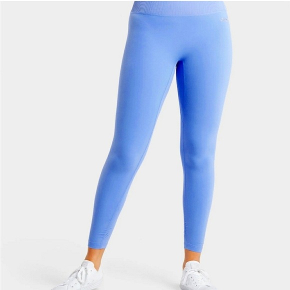 Gymshark X Whitney Simmons Collab V2 Scrunch Back Blue Legging High Rise Size M